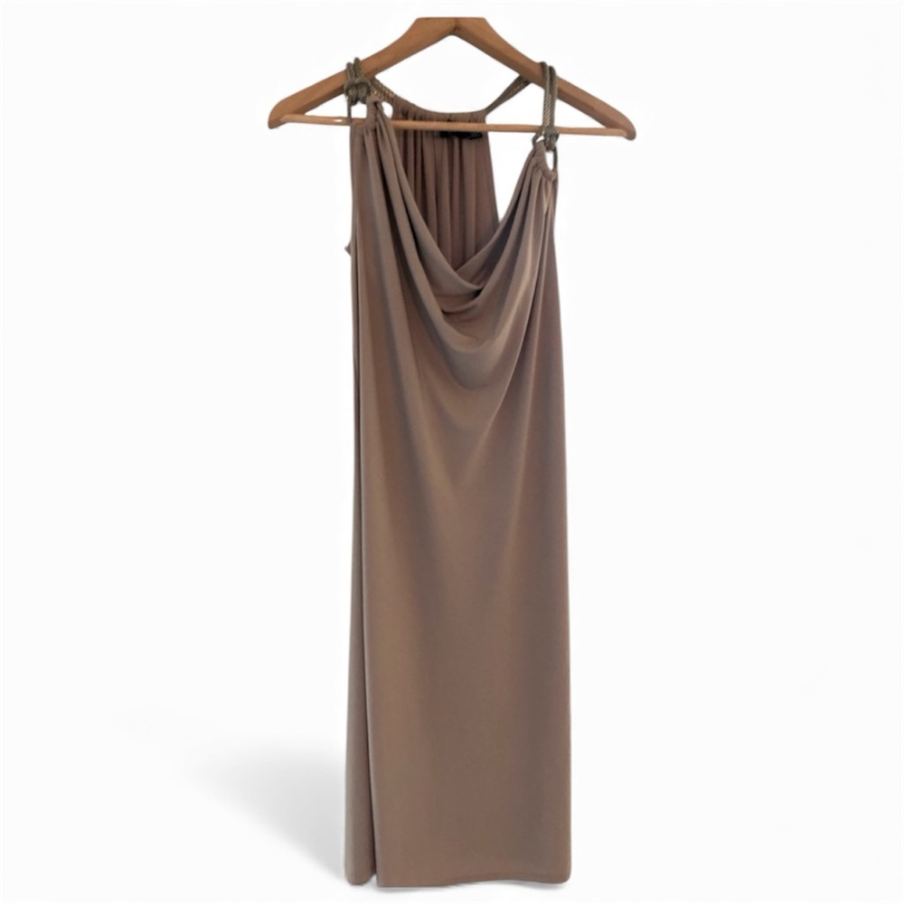 ESSENTIALS by MILANO Dress NWT -Unique Soft Metal Straps Women’s Sz S